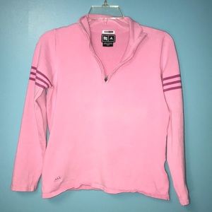ADIDAS Retro Climalite RosePink Zip Up Sweater S/P